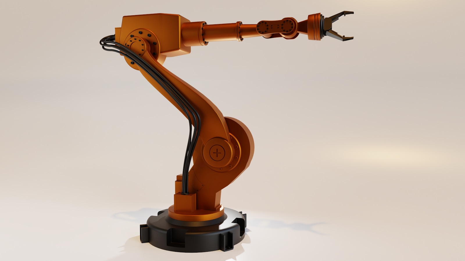 a robotic arm is connected to a computer mouse